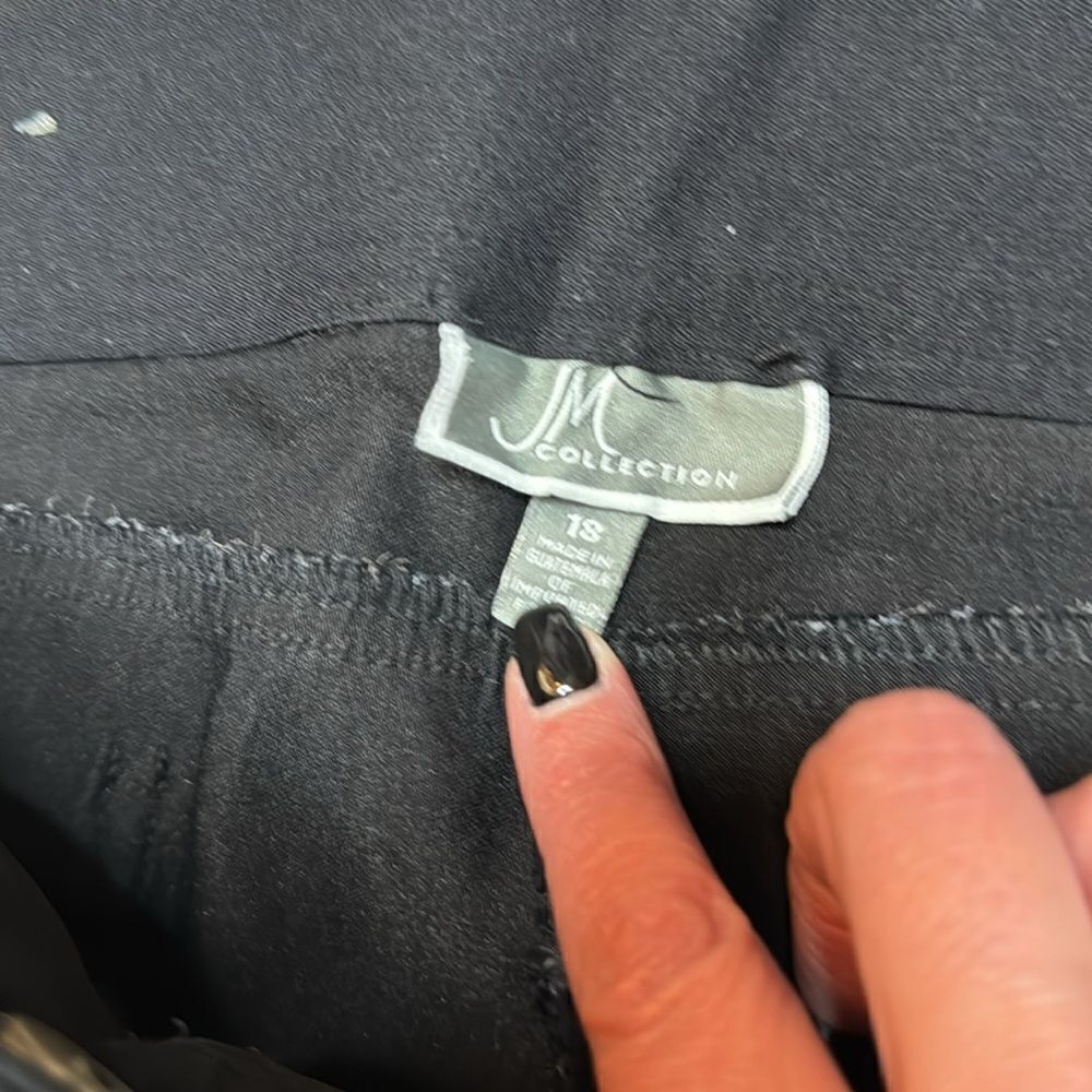 JM Collection Black Pants. Size 18. Very stretchy material. Really comfortable! - Picture 2 of 8